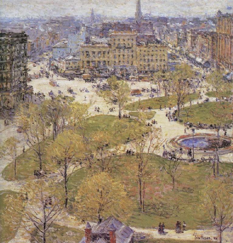 Childe Hassam Union Square in Spring china oil painting image